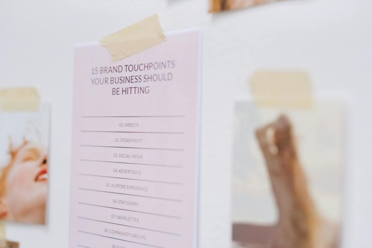 Business team planning company profile website content checklist project on a laptop
